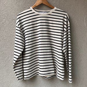 Mango Striped Round-Neck Sweatshirt